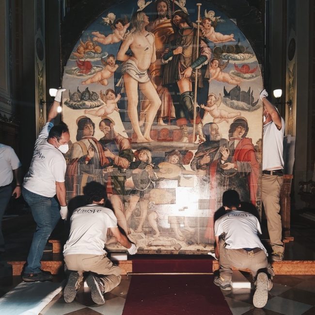 restauro dipinto su tavola
