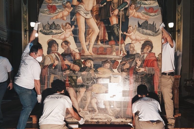 restauro dipinto su tavola